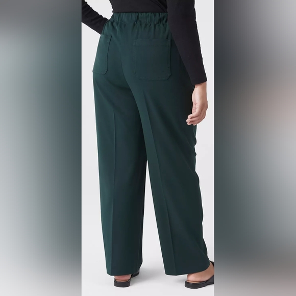 Lane Bryant Perfect Drape Pull-On Straight Leg Trouser Pant Green 20 NWOT - Picture 2 of 5